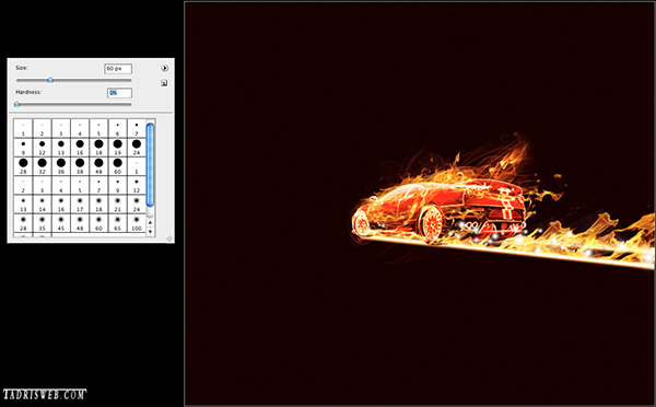 افکت ماشین شعله ور در فتوشاپ