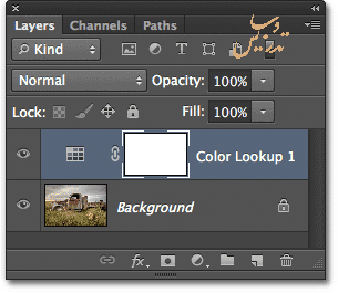 کار با لایه های تنظمیمی در فتوشاپ لایه تنظیمی color lookup