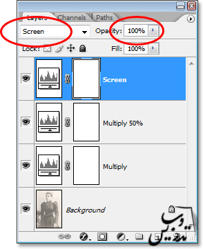  نوع ترکیبی لایه ی Screen در فتوشاپ
