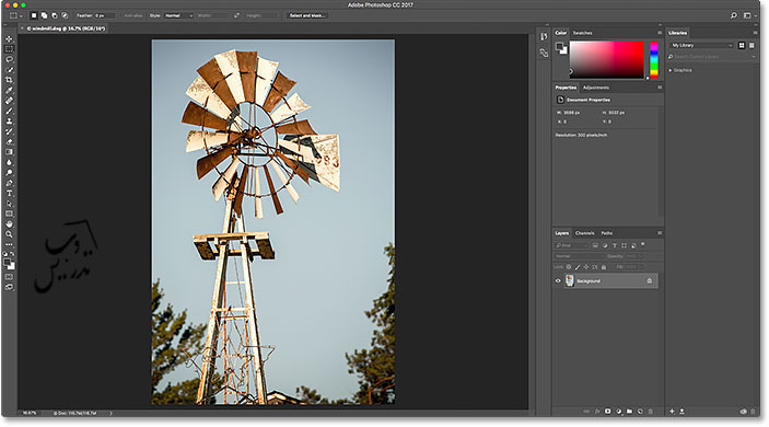 باز کردن عکس در فتوشاپ CC