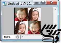 آموزش فتوشاپ حرفه ای پر کردن یک عکس با چندین تصویر