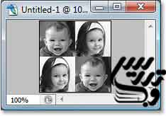 آموزش فتوشاپ حرفه ای پر کردن یک عکس با چندین تصویر