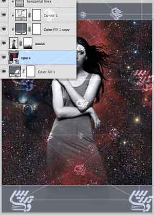 آموزش فتوشاپ ایجاد یک پورتره فضایی