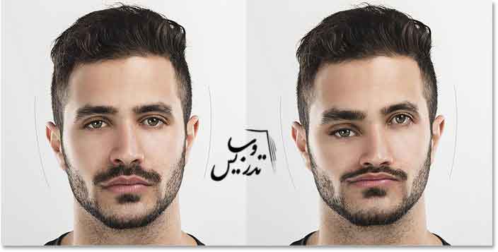  آموزش کار با ابزار face-aware-liquify در فتوشاپ 