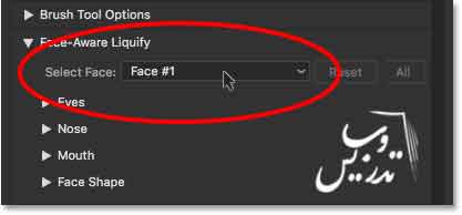  آموزش کار با ابزار face-aware-liquify در فتوشاپ 
