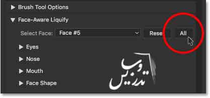  آموزش کار با ابزار face-aware-liquify در فتوشاپ 