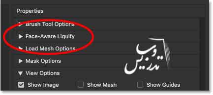  آموزش کار با ابزار face-aware-liquify در فتوشاپ 