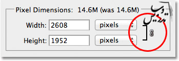 تغییر سایز عکس در فتوشاپ 