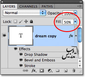 تفاوت fill و opacity در فتوشاپ