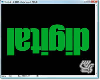 آموزش فتوشاپ ایجاد یک متن دیجیتال زیبا